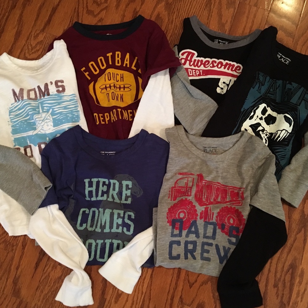 Children's Place Boys 5T Long Sleeve Shirts
